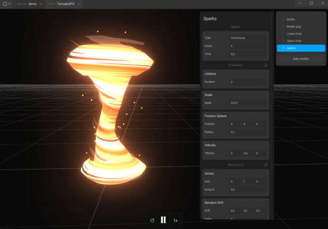 Hology Engine VFX Editor screenshot